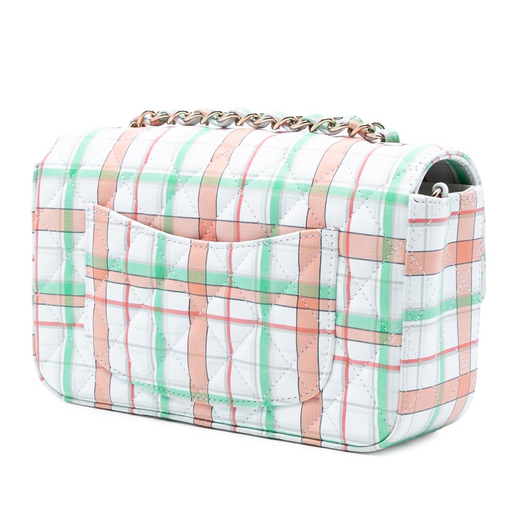 Chanel AB Chanel Green Light Green Calf Leather Mini Rectangular Classic Printed skin Single Flap France