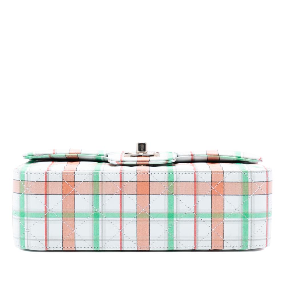 Chanel AB Chanel Green Light Green Calf Leather Mini Rectangular Classic Printed skin Single Flap France