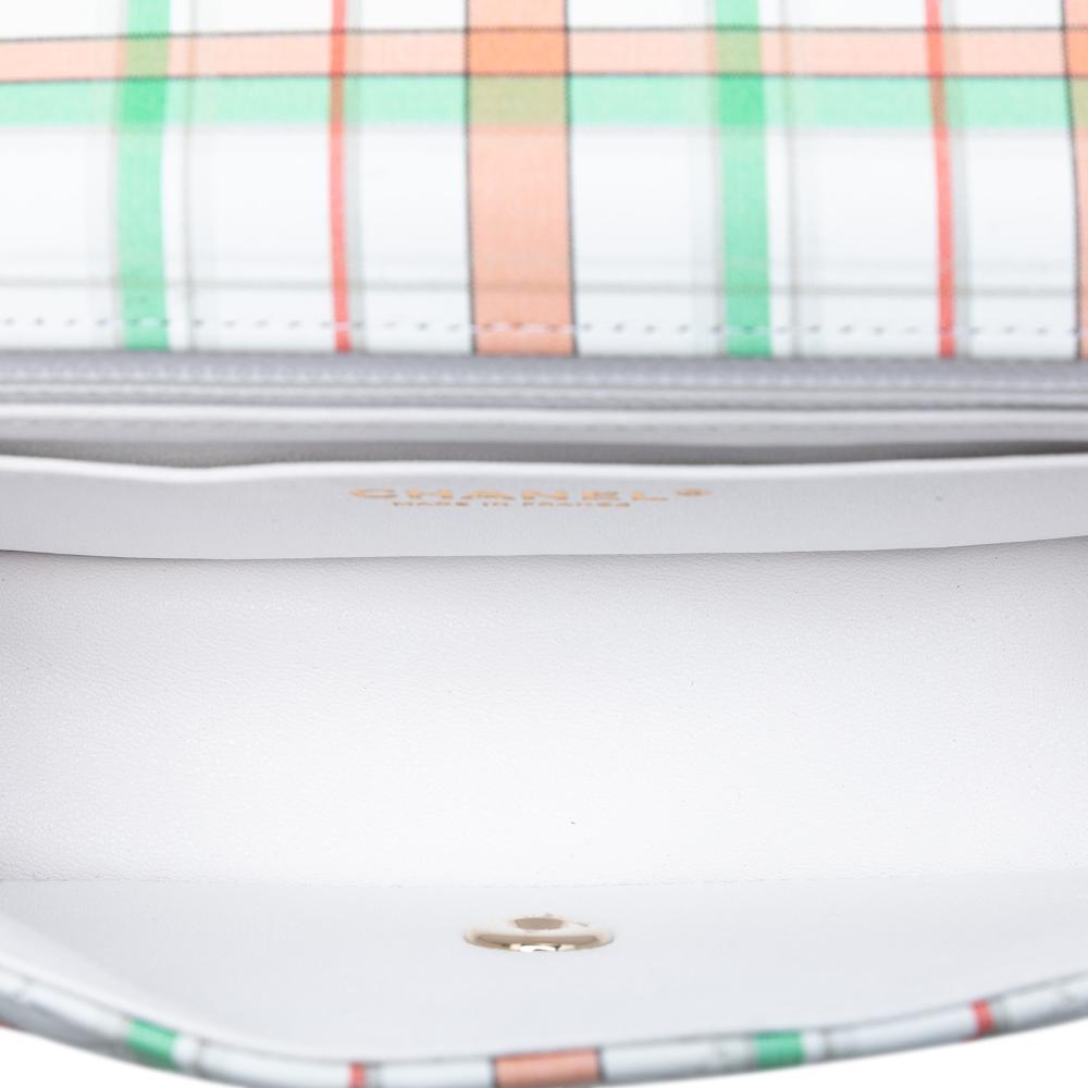 Chanel AB Chanel Green Light Green Calf Leather Mini Rectangular Classic Printed skin Single Flap France