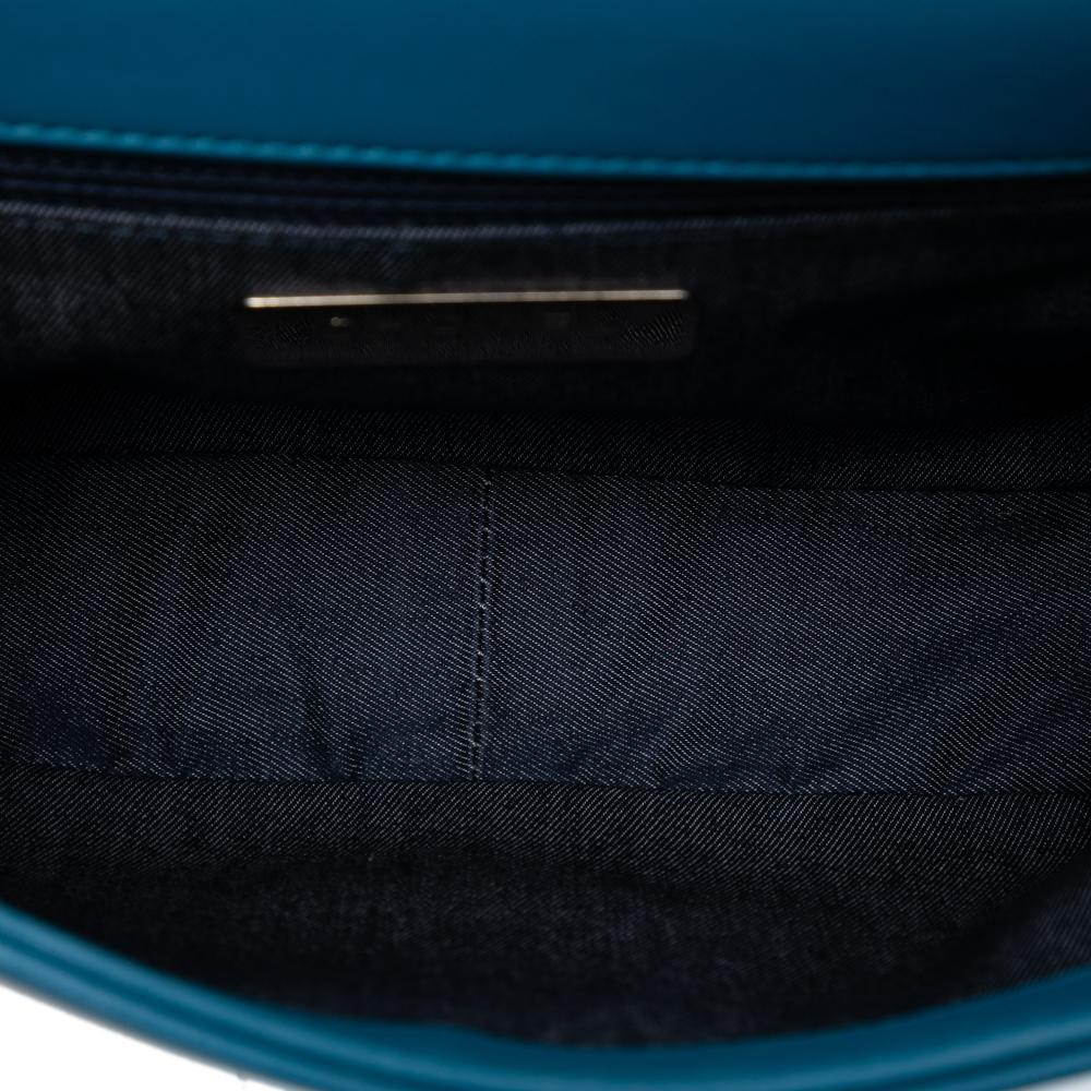 Chanel AB Chanel Blue Lambskin Leather Leather Lambskin CC Mania Flap Italy