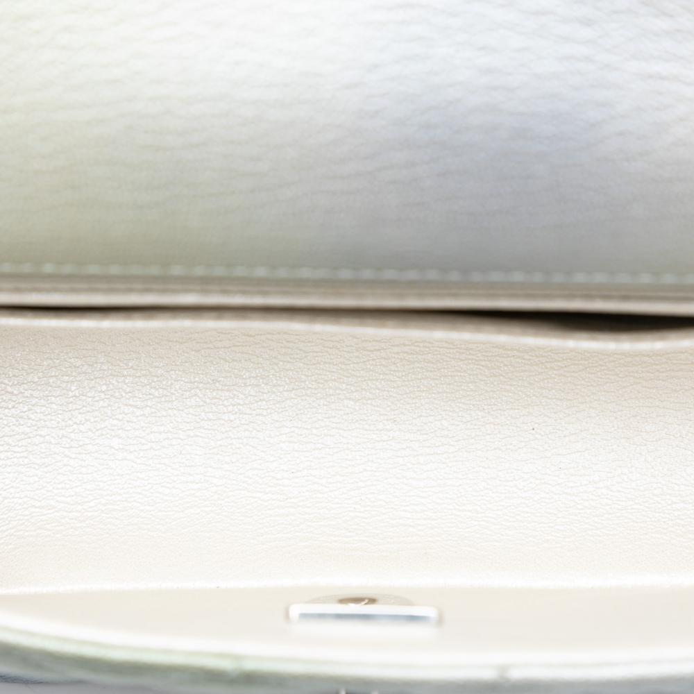 Chanel Silver Mini Rectangular Classic Iridescent Lambskin Ombre Single Flap France