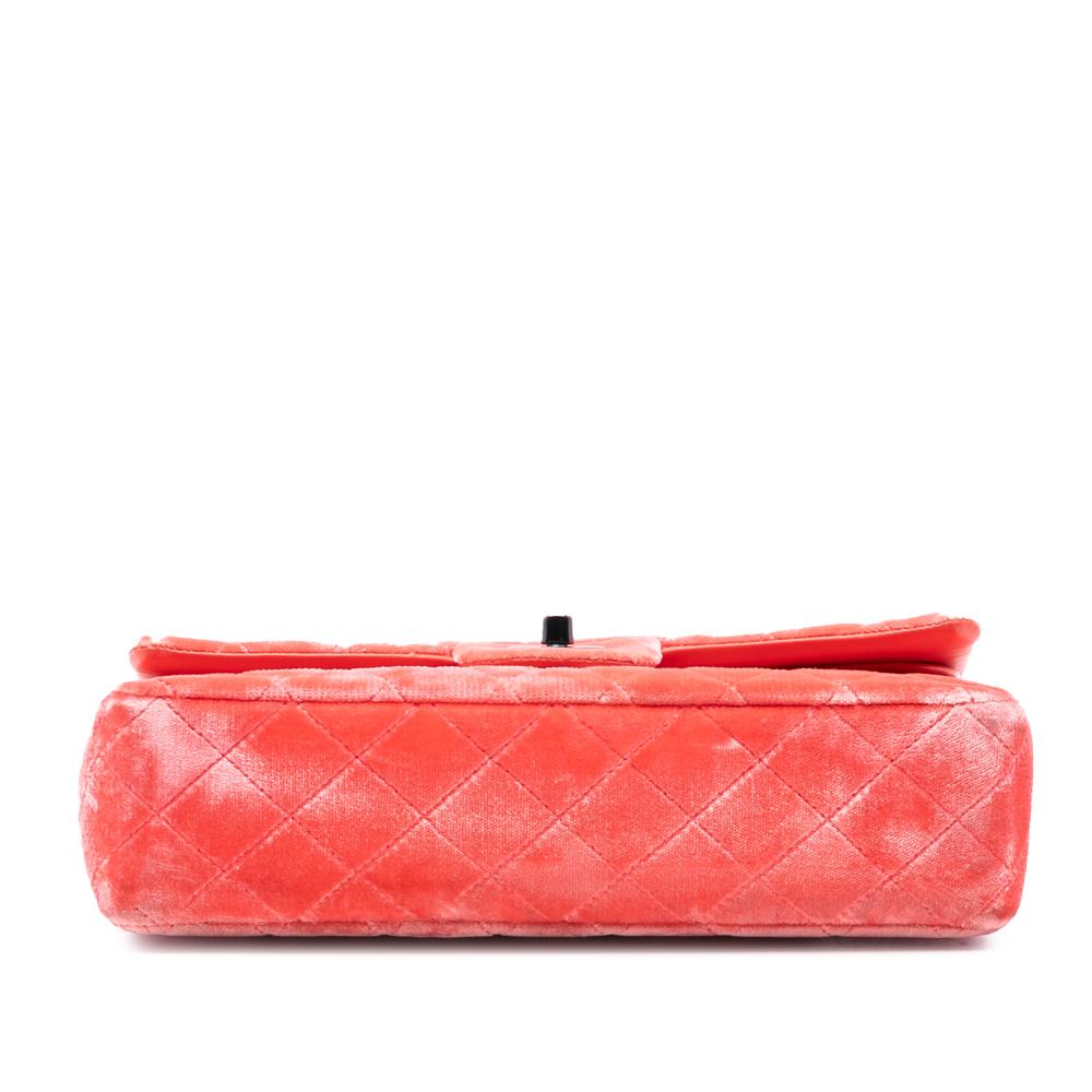 Chanel AB Chanel Red Velvet Fabric Medium Classic Double Flap France