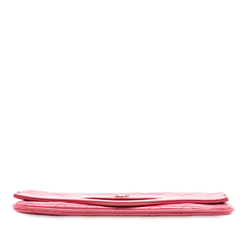 Chanel AB Chanel Pink Calf Leather Crumpled skin 31 Clutch Italy