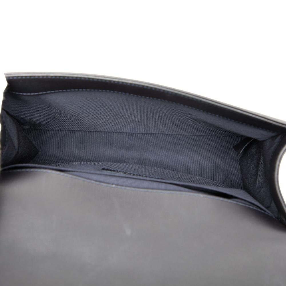 Chanel AB Chanel Black Lambskin Leather Leather Old Medium Lambskin and Woven PVC Boy Flap France