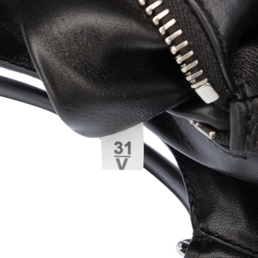 Prada AB Prada Black Nappa Leather Leather Nappa Soft Padded Re Edition 2002 Moon Satchel Italy