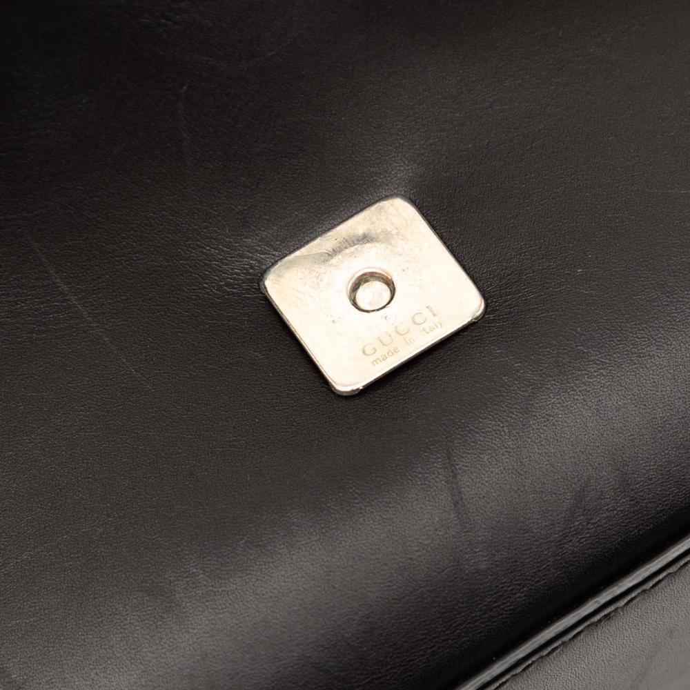 Gucci B Gucci Black Calf Leather Handbag Italy