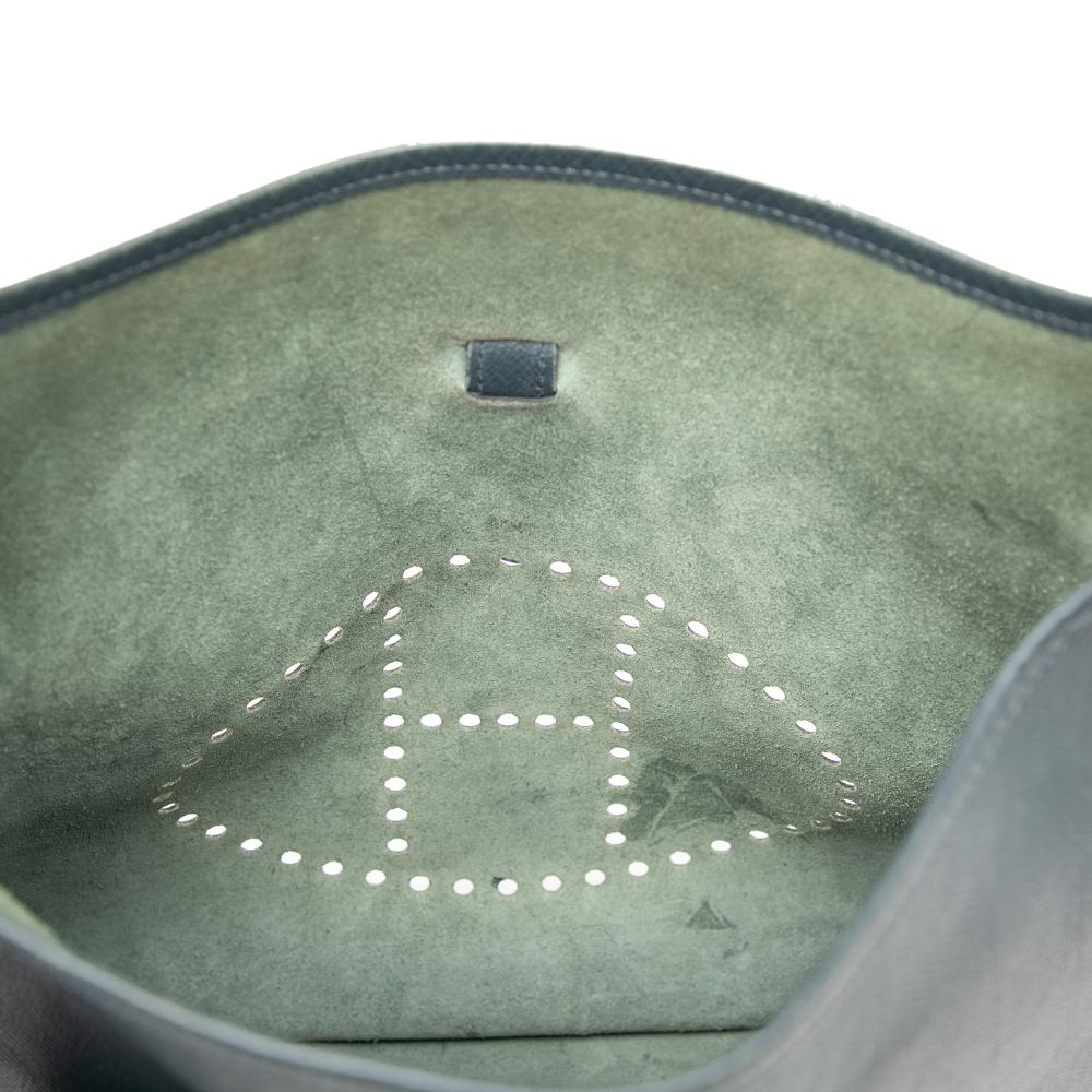 Hermès B Hermès Blue Navy Calf Leather Clemence Evelyne GM France