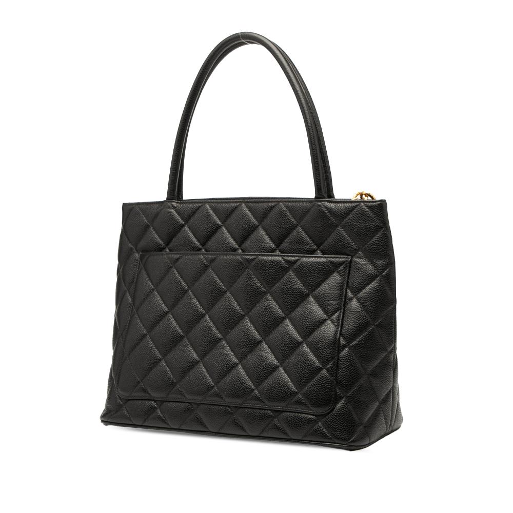 Chanel AB Chanel Black Caviar Leather Leather Caviar Medallion Tote France