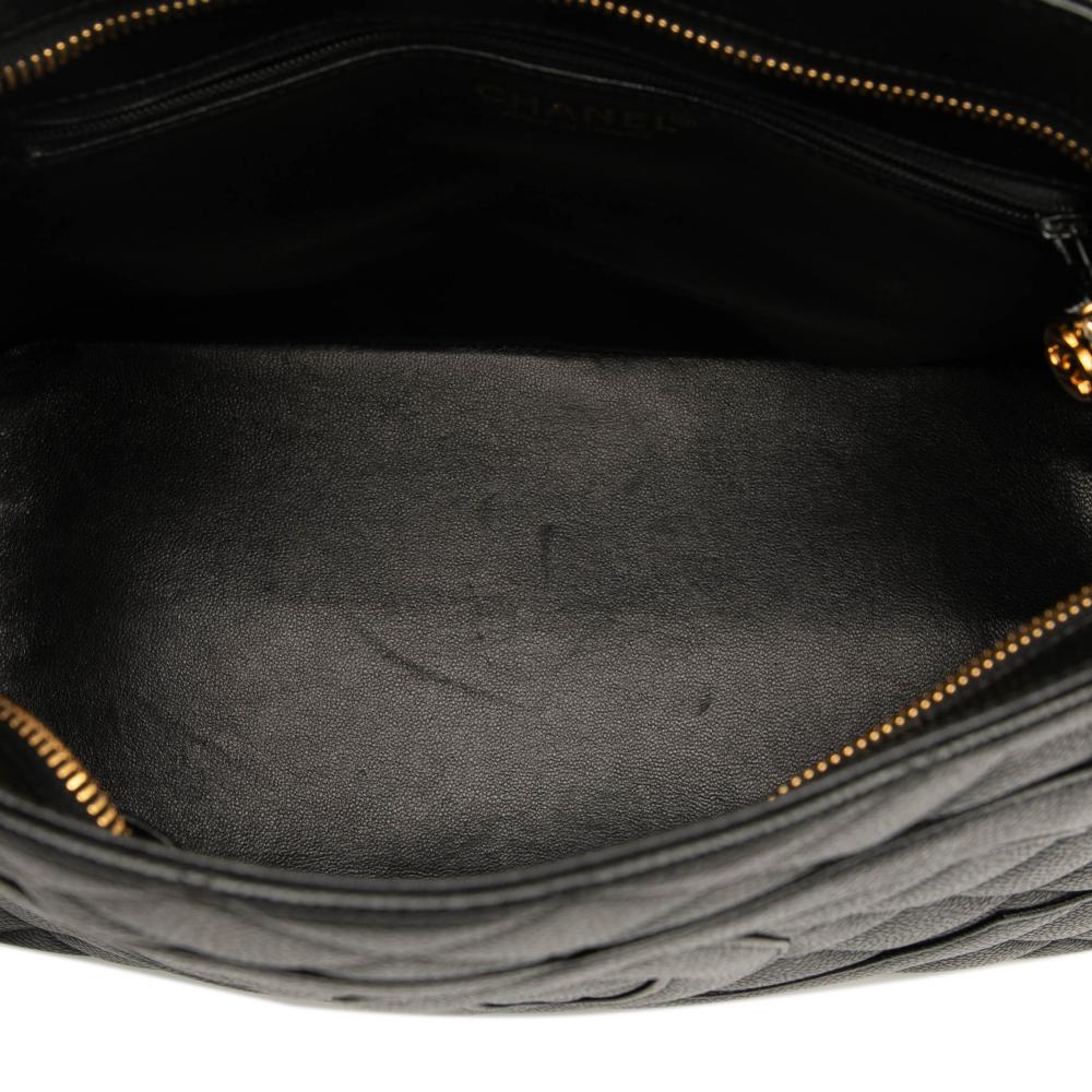 Chanel AB Chanel Black Caviar Leather Leather Caviar Medallion Tote France