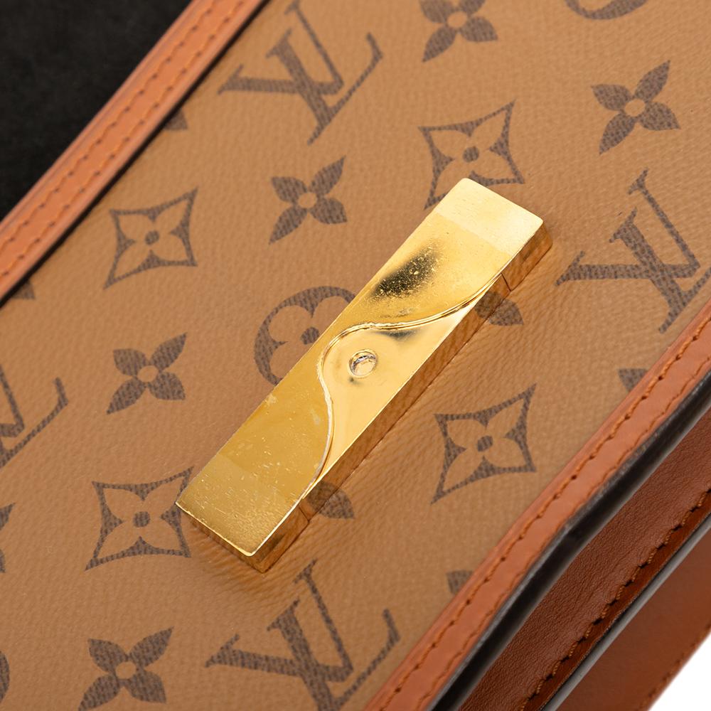 Louis Vuitton B Louis Vuitton Brown Monogram Canvas Fabric Monogram Reverse Mini Dauphine Italy