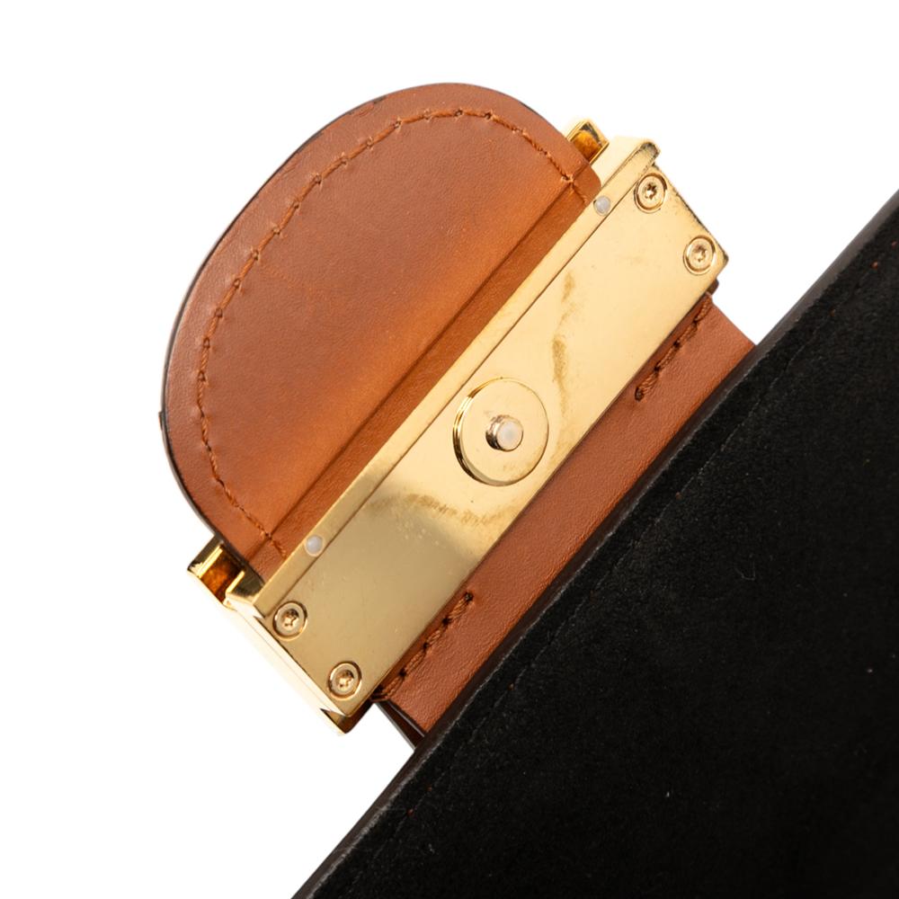 Louis Vuitton B Louis Vuitton Brown Monogram Canvas Fabric Monogram Reverse Mini Dauphine Italy