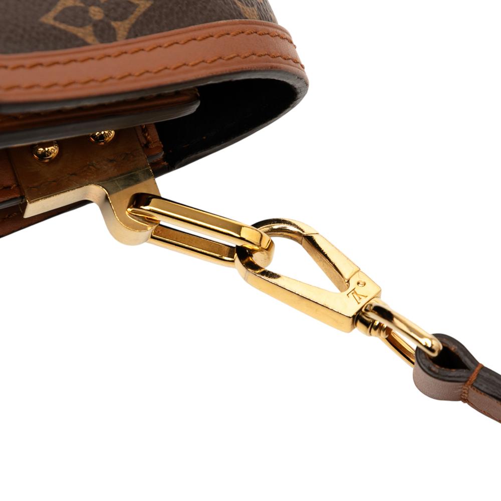 Louis Vuitton B Louis Vuitton Brown Monogram Canvas Fabric Monogram Reverse Mini Dauphine Italy