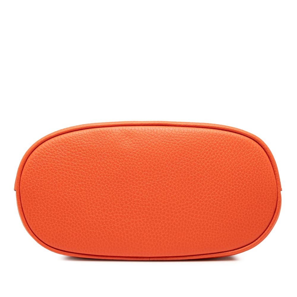 Gucci AB Gucci Orange Dark Orange Calf Leather Mini GG Charm Dome Satchel Italy