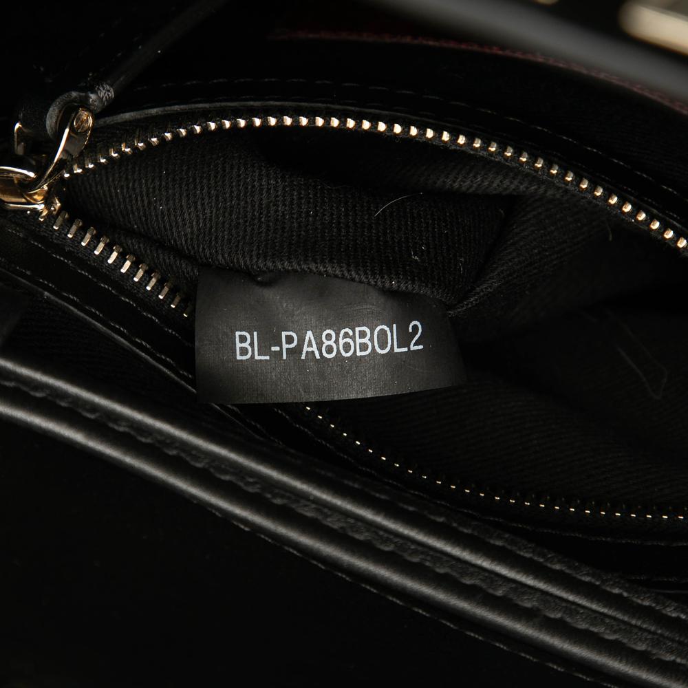 Valentino B Valentino Black Calf Leather Rockstud Drawstring Tote Italy