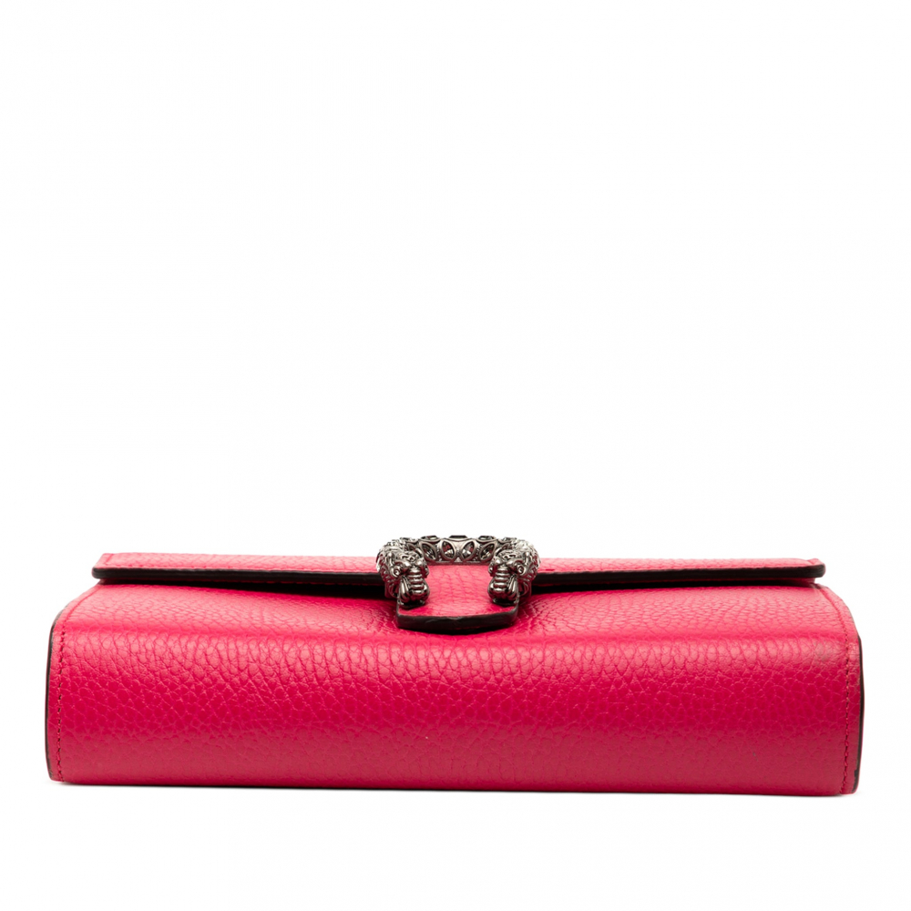 Gucci Dionysus Mini Leather Wallet on Chain Handbag Pink