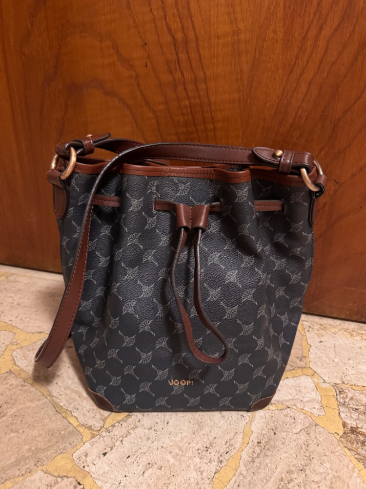 Joop Signature Logo Cortina Bucket crossbody Bag