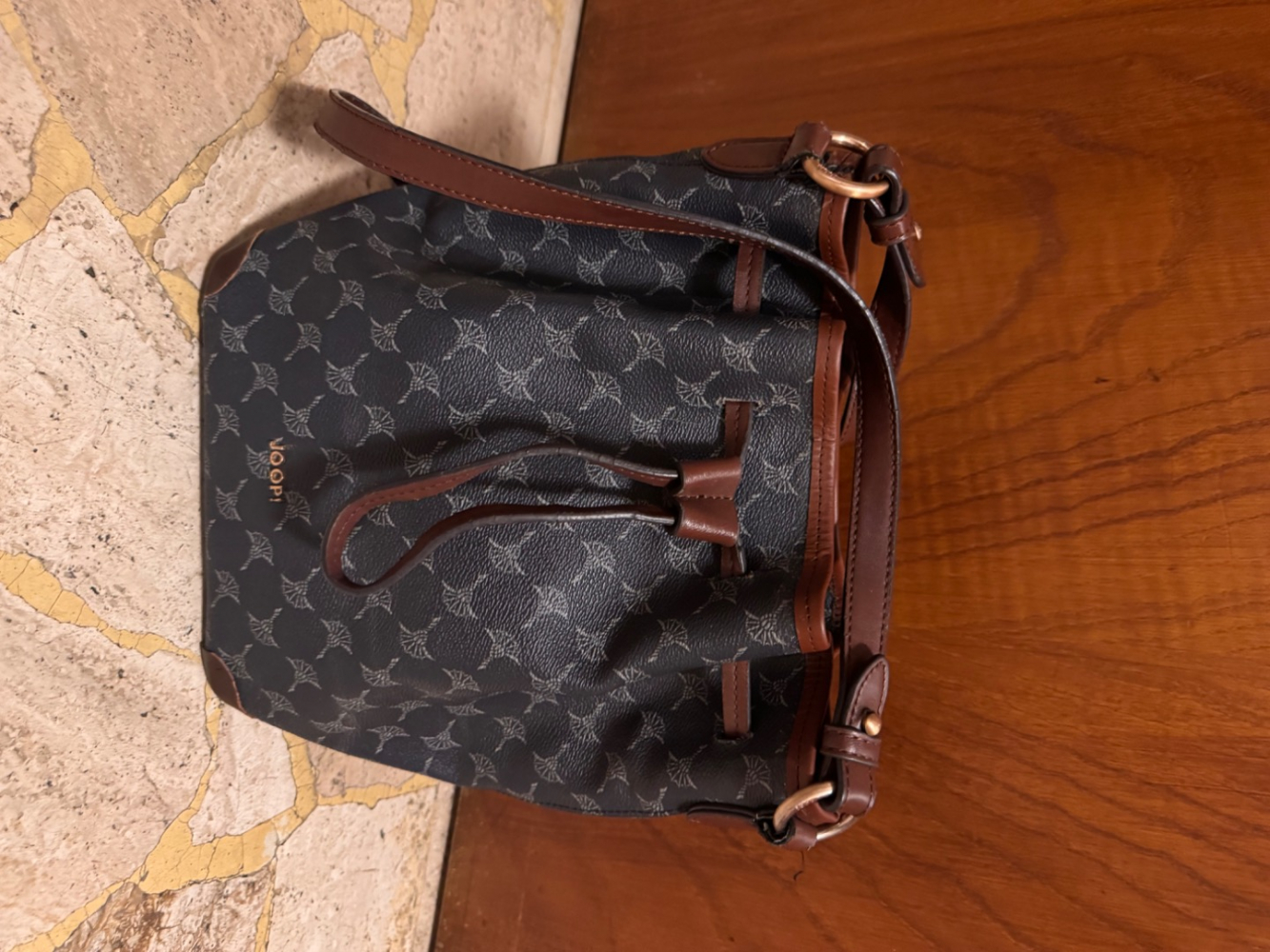 Joop Signature Logo Cortina Bucket crossbody Bag