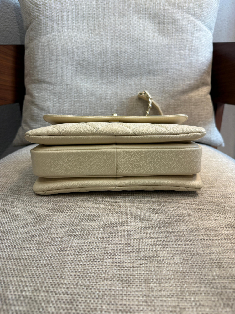 Chanel Trendy CC Small Ivory Caviar Leather