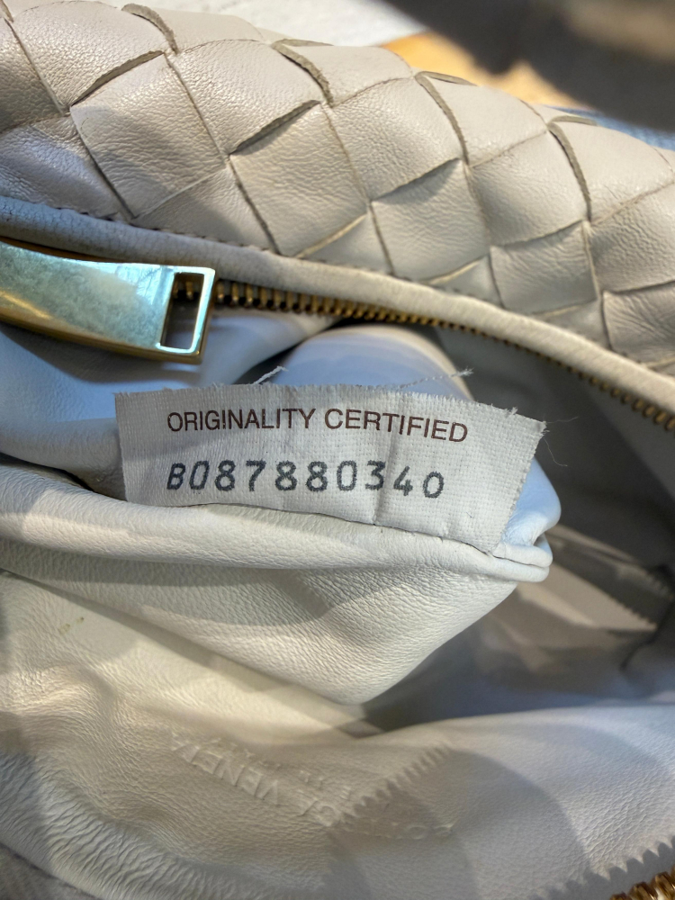 Bottega Veneta Mini Jodie White Intrecciato Nappa Leather