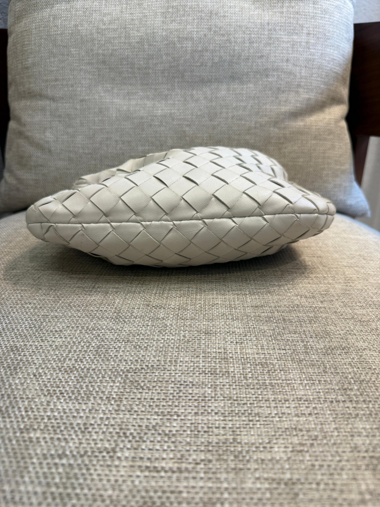 Bottega Veneta Mini Jodie White Intrecciato Nappa Leather