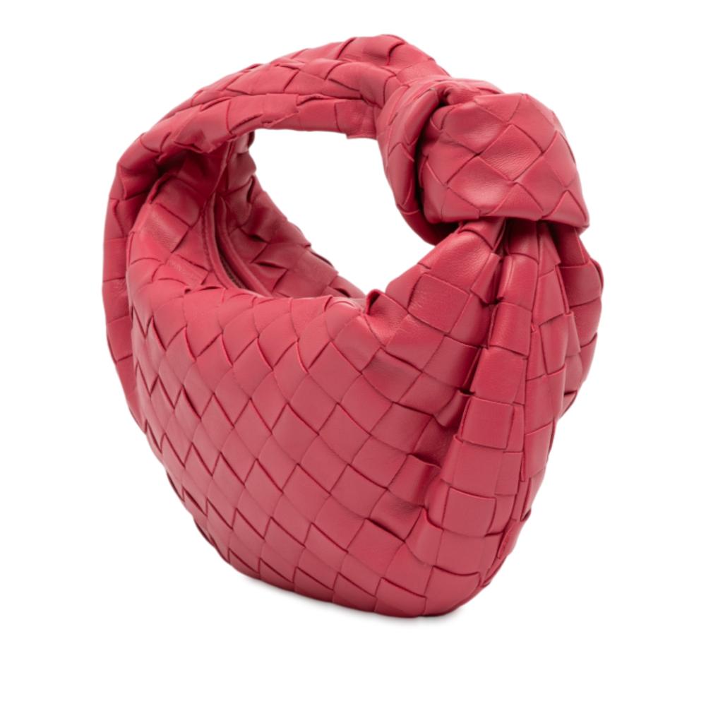 Bottega Veneta AB Bottega Veneta Pink Blush Nappa Leather Leather Mini Nappa Intrecciato Jodie Italy