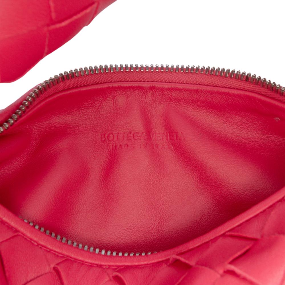Bottega Veneta AB Bottega Veneta Pink Blush Nappa Leather Leather Mini Nappa Intrecciato Jodie Italy