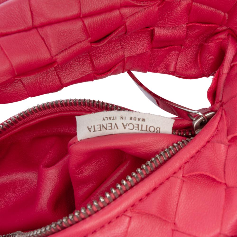 Bottega Veneta AB Bottega Veneta Pink Blush Nappa Leather Leather Mini Nappa Intrecciato Jodie Italy