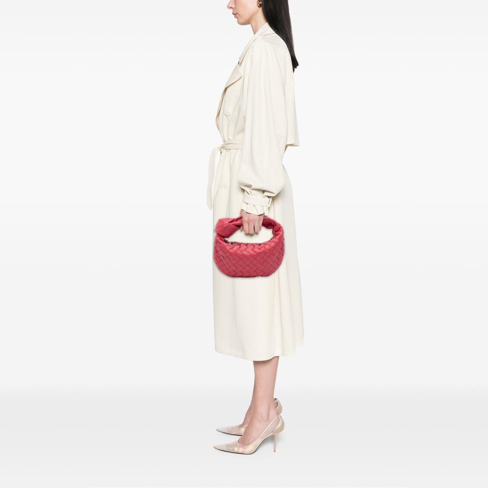 Bottega Veneta AB Bottega Veneta Pink Blush Nappa Leather Leather Mini Nappa Intrecciato Jodie Italy