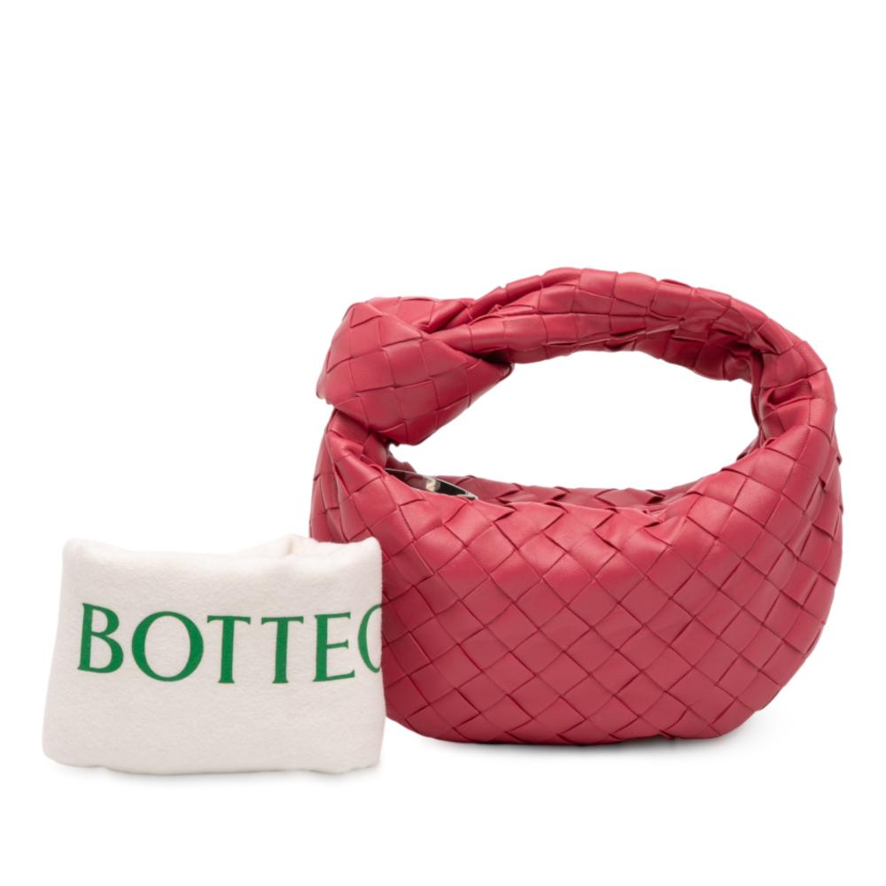 Bottega Veneta AB Bottega Veneta Pink Blush Nappa Leather Leather Mini Nappa Intrecciato Jodie Italy