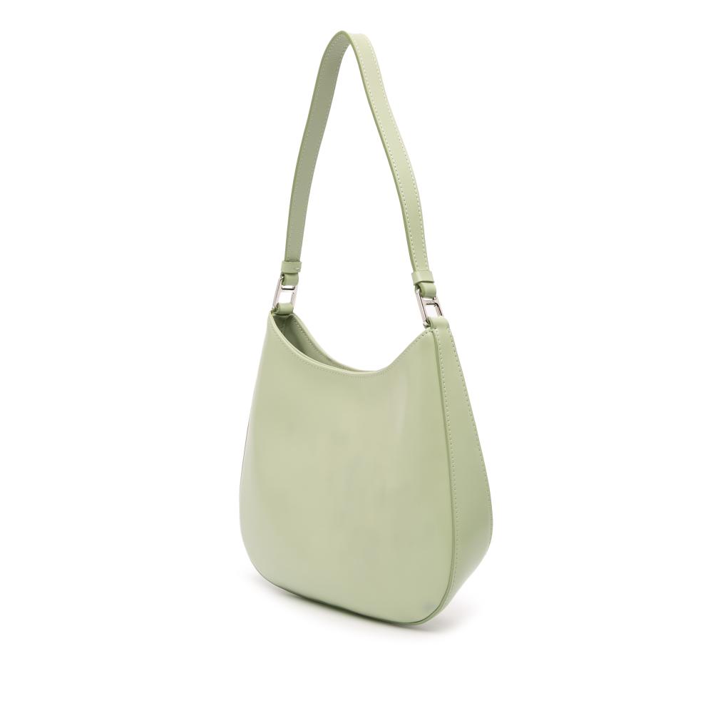 Prada B Prada Green Light Green Calf Leather Spazzolato Cleo Shoulder Bag Italy