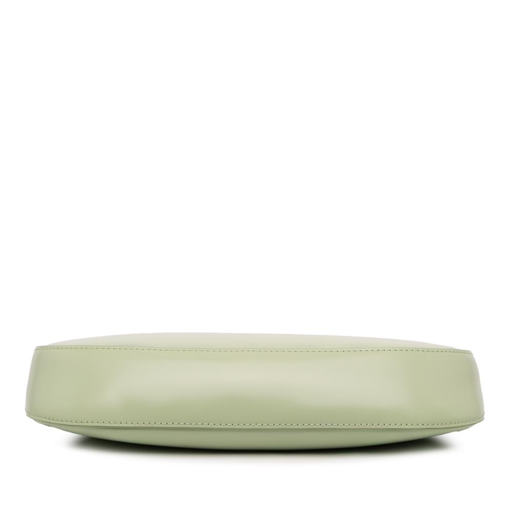 Prada B Prada Green Light Green Calf Leather Spazzolato Cleo Shoulder Bag Italy