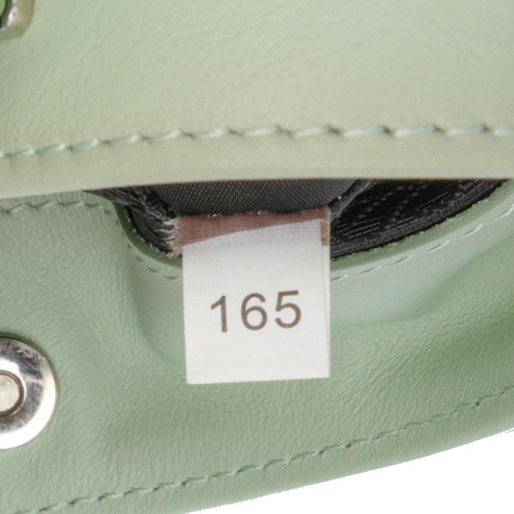 Prada B Prada Green Light Green Calf Leather Spazzolato Cleo Shoulder Bag Italy