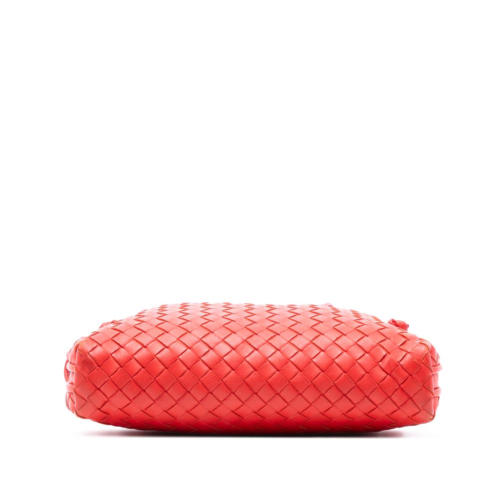 Bottega Veneta B Bottega Veneta Red Nappa Leather Leather Nappa Intrecciato Nodini Crossbody Italy