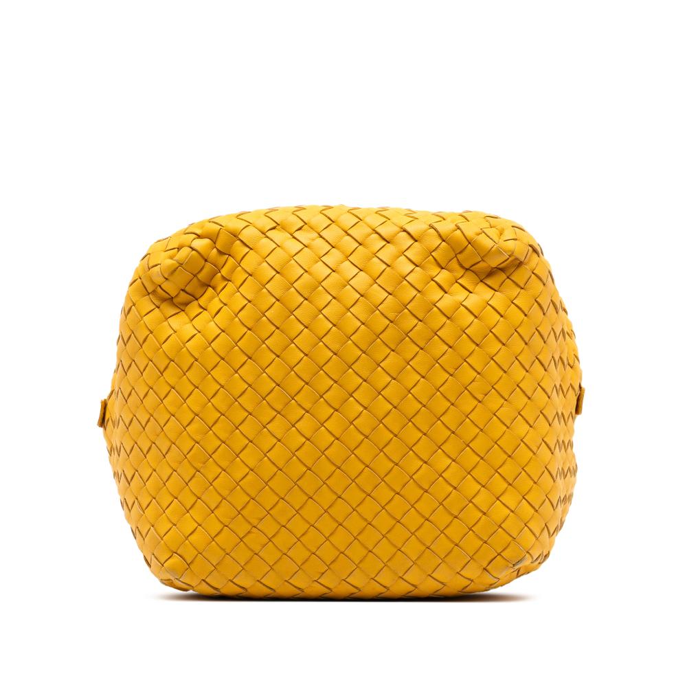 Bottega Veneta B Bottega Veneta Yellow Nappa Leather Leather Nappa Intrecciato Cube Crossbody Italy