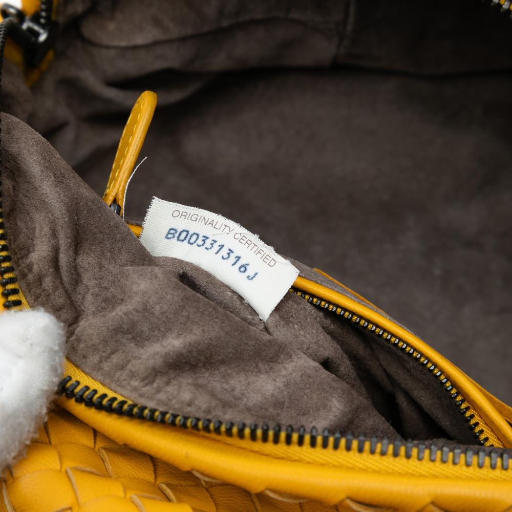 Bottega Veneta B Bottega Veneta Yellow Nappa Leather Leather Nappa Intrecciato Cube Crossbody Italy