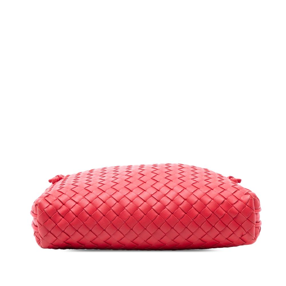 Bottega Veneta B Bottega Veneta Red Nappa Leather Leather Nappa Intrecciato Nodini Crossbody Italy