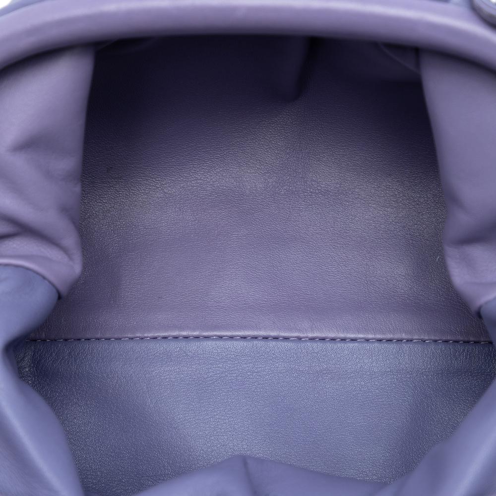 Bottega Veneta AB Bottega Veneta Purple Lambskin Leather Leather Lambskin The Mini Pouch Crossbody Italy