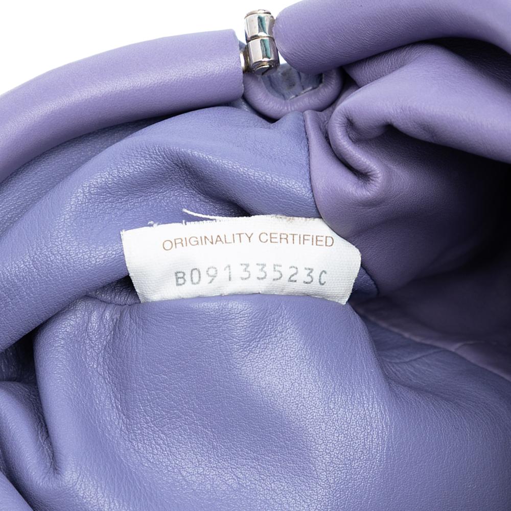 Bottega Veneta AB Bottega Veneta Purple Lambskin Leather Leather Lambskin The Mini Pouch Crossbody Italy