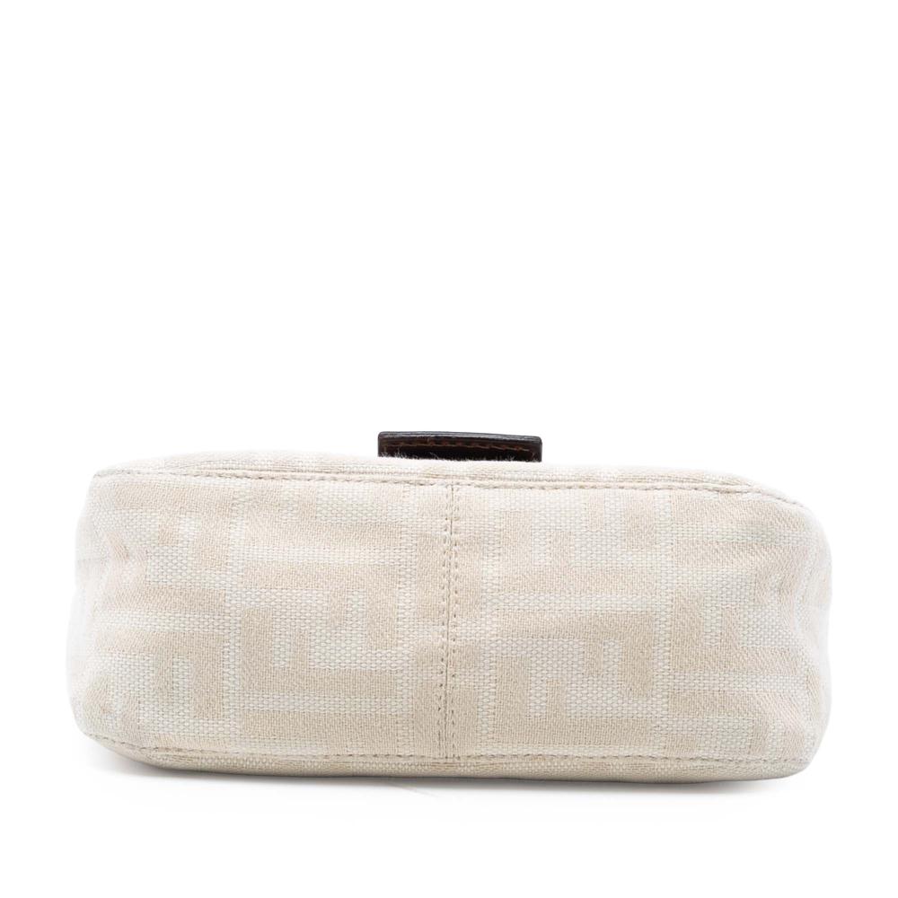 Fendi B Fendi Brown Beige Canvas Fabric Zucca Shoulder Bag Italy