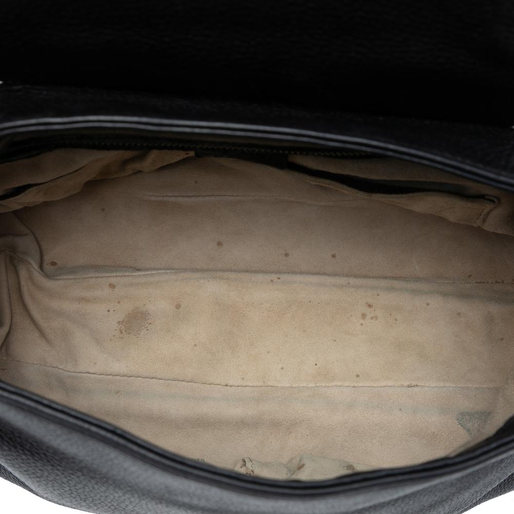 Gucci B Gucci Black Calf Leather 1973 Shoulder Bag Italy