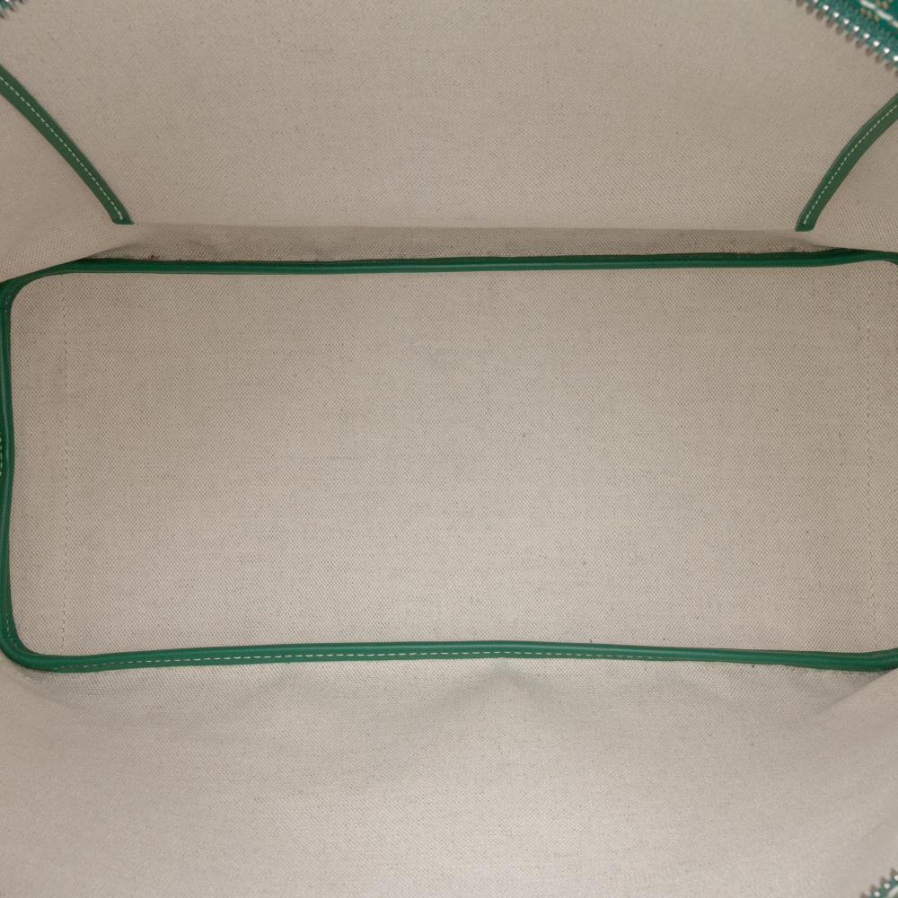 Goyard B Goyard Green Coated Canvas Fabric Goyardine Artois MM France