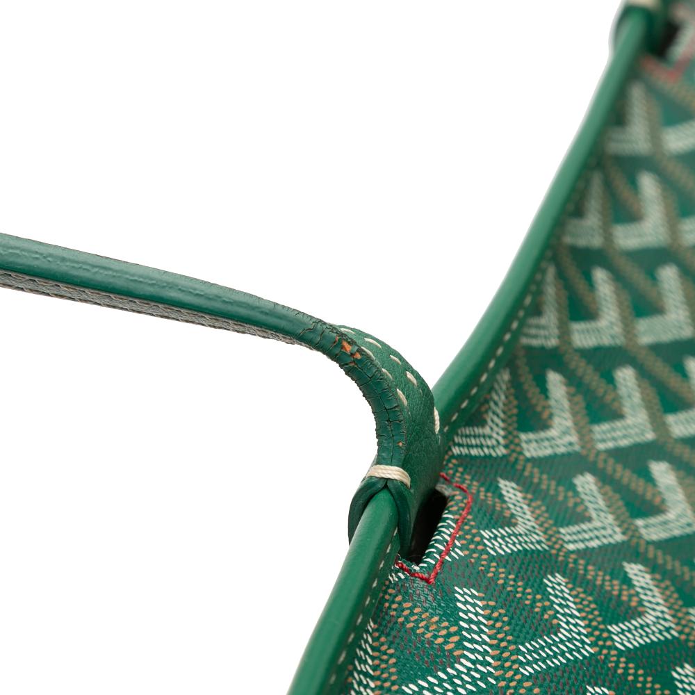 Goyard B Goyard Green Coated Canvas Fabric Goyardine Artois MM France