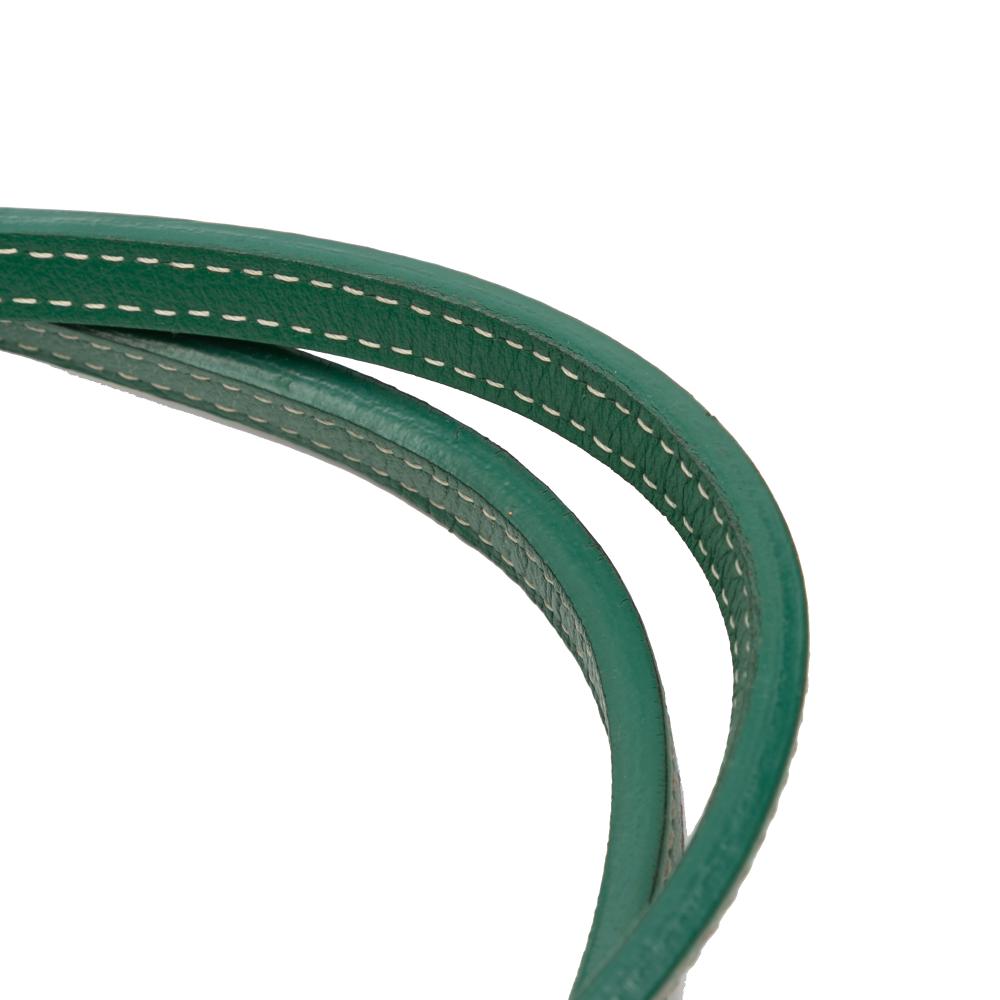 Goyard B Goyard Green Coated Canvas Fabric Goyardine Artois MM France