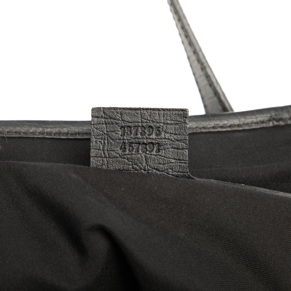 Gucci B Gucci Black Canvas Fabric GG Jolicoeur Tote Italy