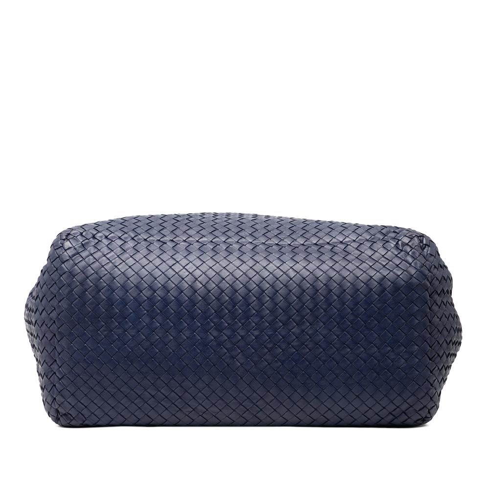 Bottega Veneta B Bottega Veneta Blue Dark Blue Nappa Leather Leather Large Nappa Intrecciato Brick Tote Italy