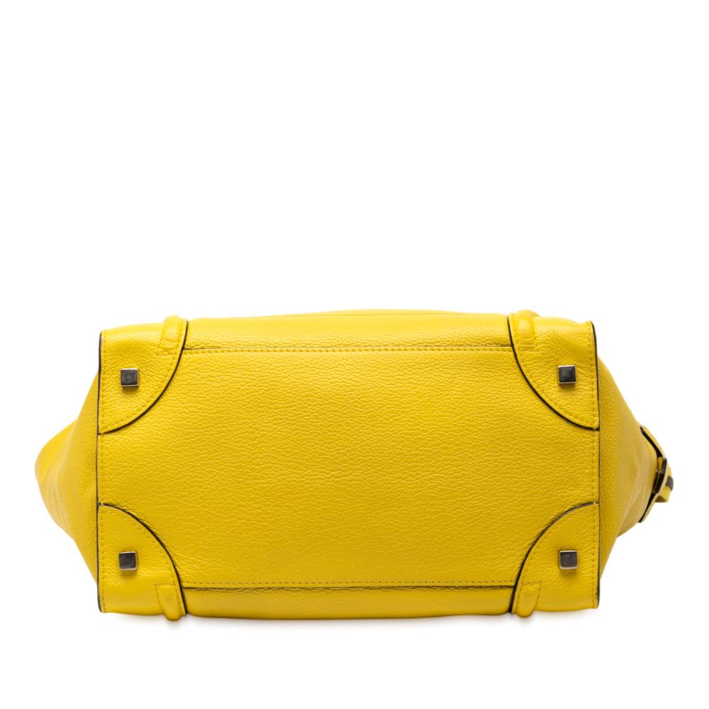 Celine B Celine Yellow Calf Leather Mini skin Luggage Tote Italy