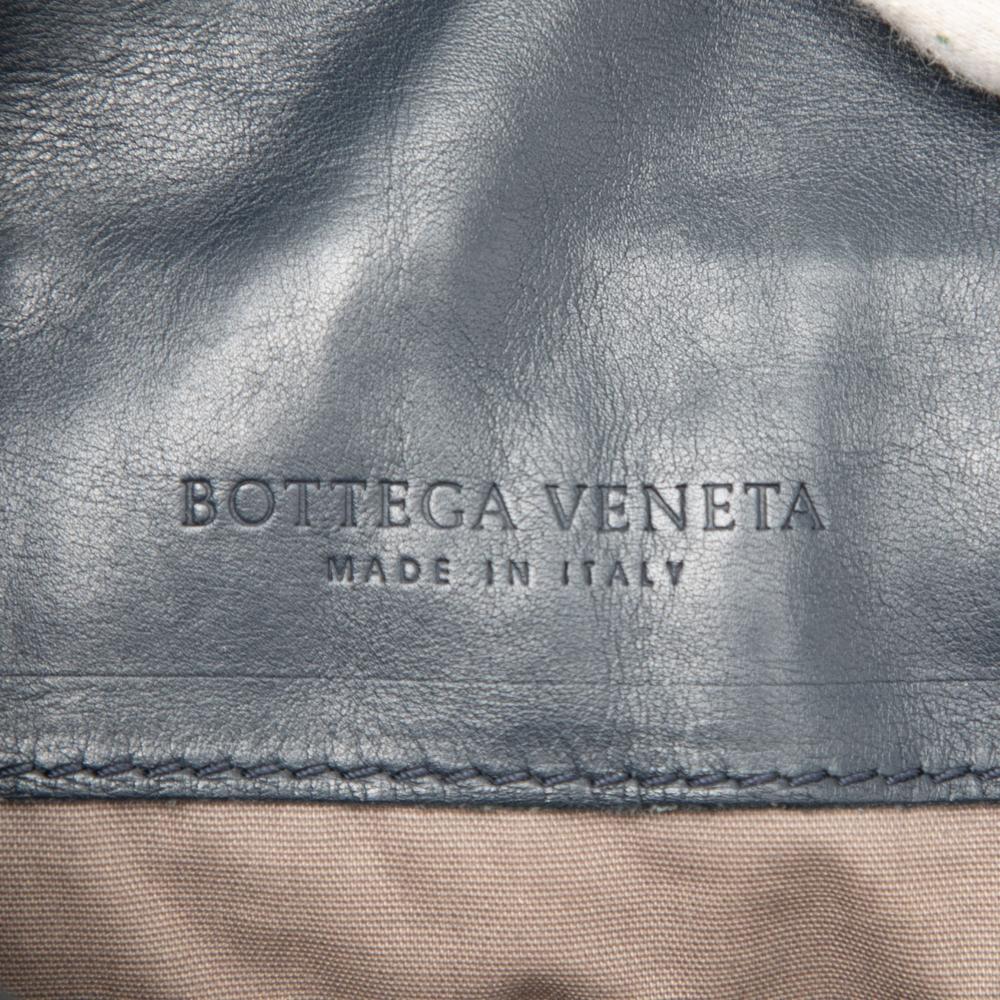 Bottega Veneta B Bottega Veneta Black Nappa Leather Leather Nappa Intrecciato Flap Crossbody Italy