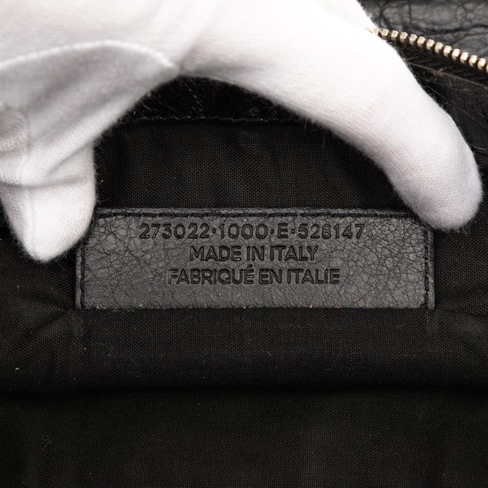 Balenciaga B Balenciaga Black Lambskin Leather Leather Lambskin Motocross Classic Clip M Clutch Italy