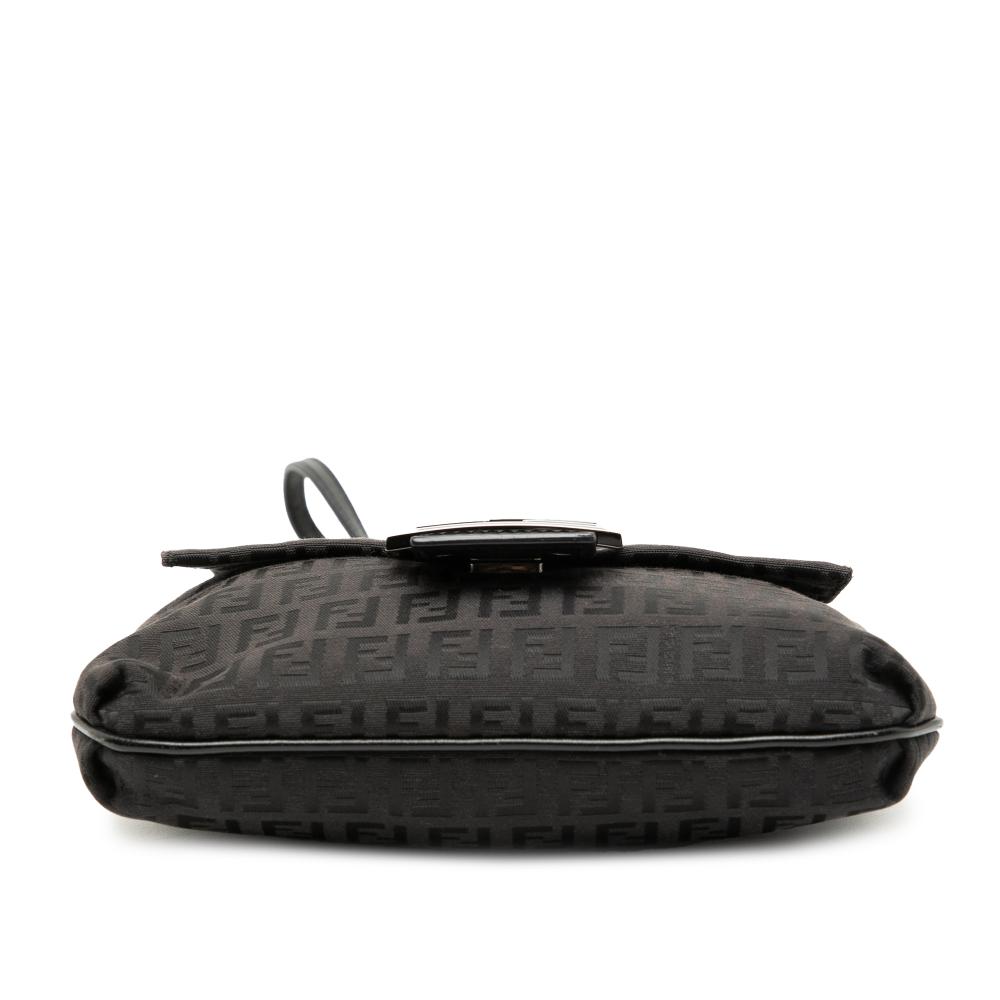 Fendi B Fendi Black Canvas Fabric Zucchino Crossbody Italy