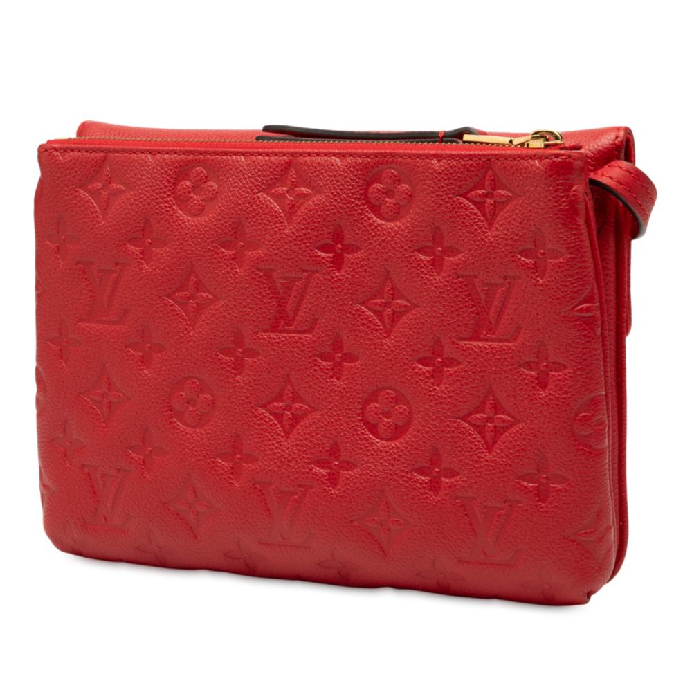 Louis Vuitton B Louis Vuitton Red Monogram Empreinte Leather Twice France